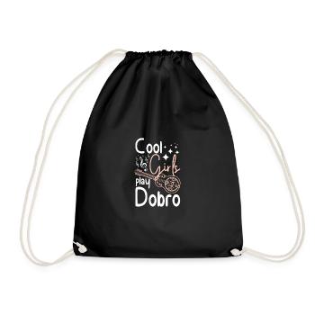 Cool girls play Dobro - Drawstring Bag - black - Front