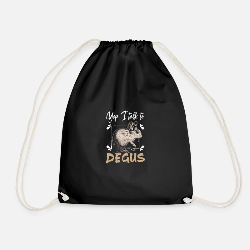 Yep I talk to degus - Turnbeutel - Schwarz