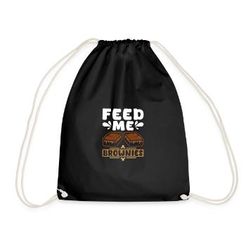 Nourrissez-moi de brownies - Sac de sport léger - noir - Devant
