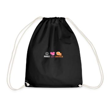 Peace love Pumpkin pie - Drawstring Bag - black - Front