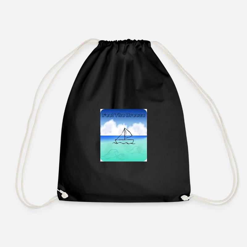 Feel the breeze - Drawstring Bag - black