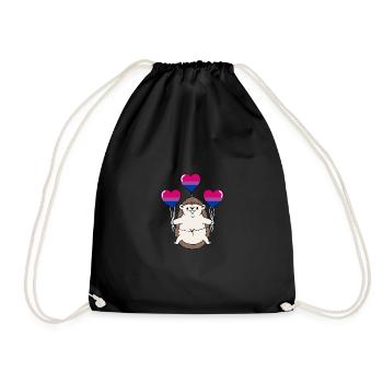 Hérisson Ballon Bisexual Pride - Sac de sport léger - noir - Devant