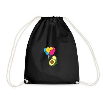 Avocado Ballon Pan Pride - Turnbeutel - Schwarz - Vorne