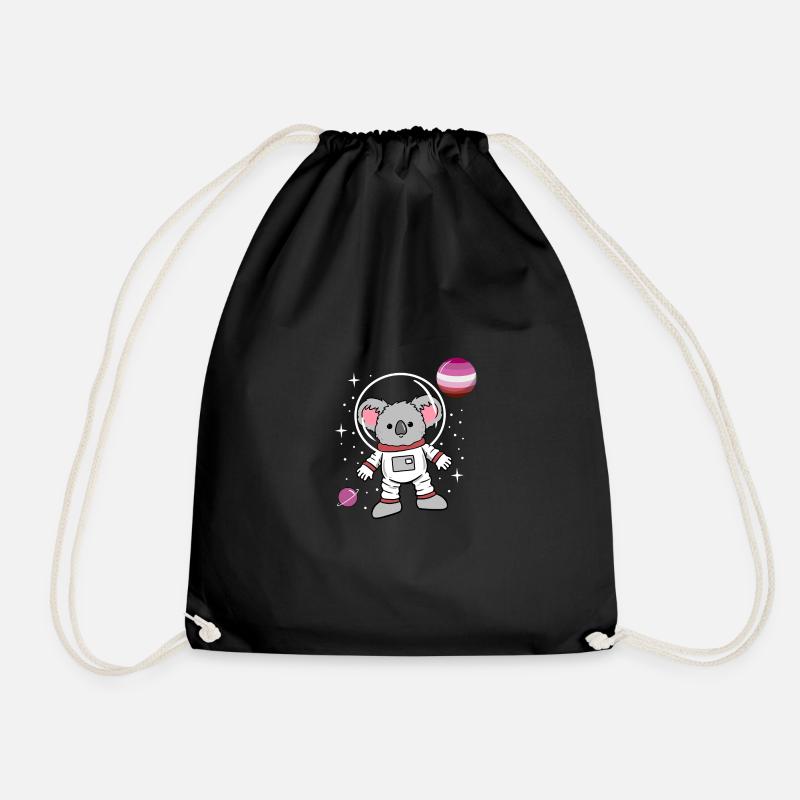 Fierté lesbienne des astronautes de Koala - Sac de sport léger - noir