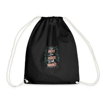 Bible grateful - Drawstring Bag - black - Front
