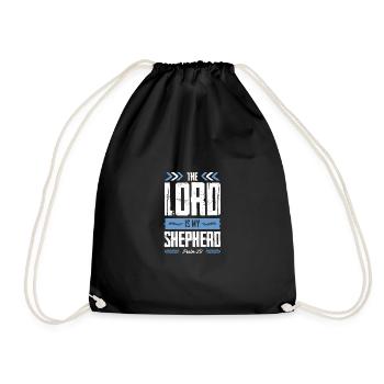Bible Proverb Shepherd - Drawstring Bag - black - Front