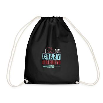 J’aime ma petite amie folle - Sac de sport léger - noir - Devant