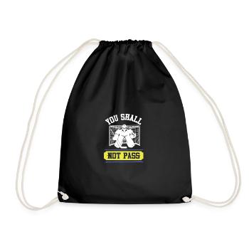 ice hockey goalie - Turnbeutel - Schwarz - Vorne