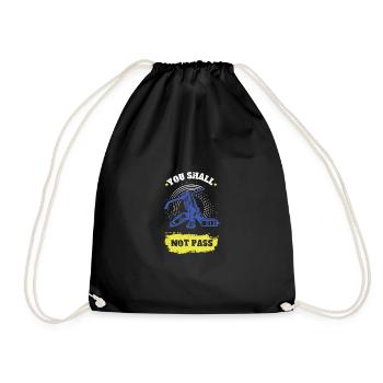 ice hockey sport goalie - Turnbeutel - Schwarz - Vorne