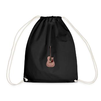 Gitarre - Turnbeutel - Schwarz - Vorne