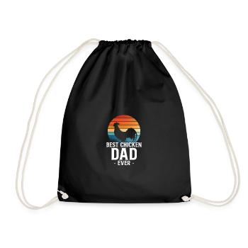 Meilleur poulet de poulet papa Ever poulet - Sac de sport léger - noir - Devant
