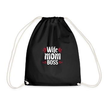 Mama Muttertag Geschenkidee Schwanger - Turnbeutel - Schwarz - Vorne