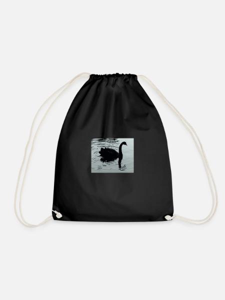 Black Swan - Drawstring Bag - black