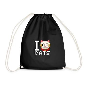 I Love Cats - Turnbeutel - Schwarz - Vorne