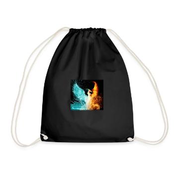 water and fire - Drawstring Bag - black - Front
