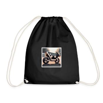 Cow as art on the T-shirt - Drawstring Bag - black - Front