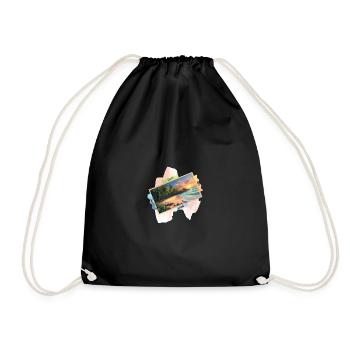 Nature plage image mignon design d’été - Sac de sport léger - noir - Devant