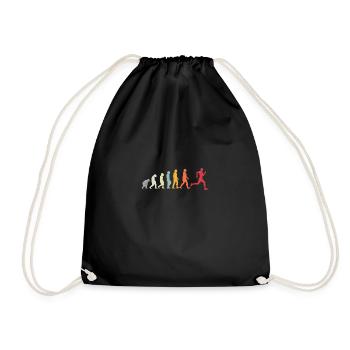 Laufen Läufer Running Vintage Fitness Sprüche - Turnbeutel - Schwarz - Vorne