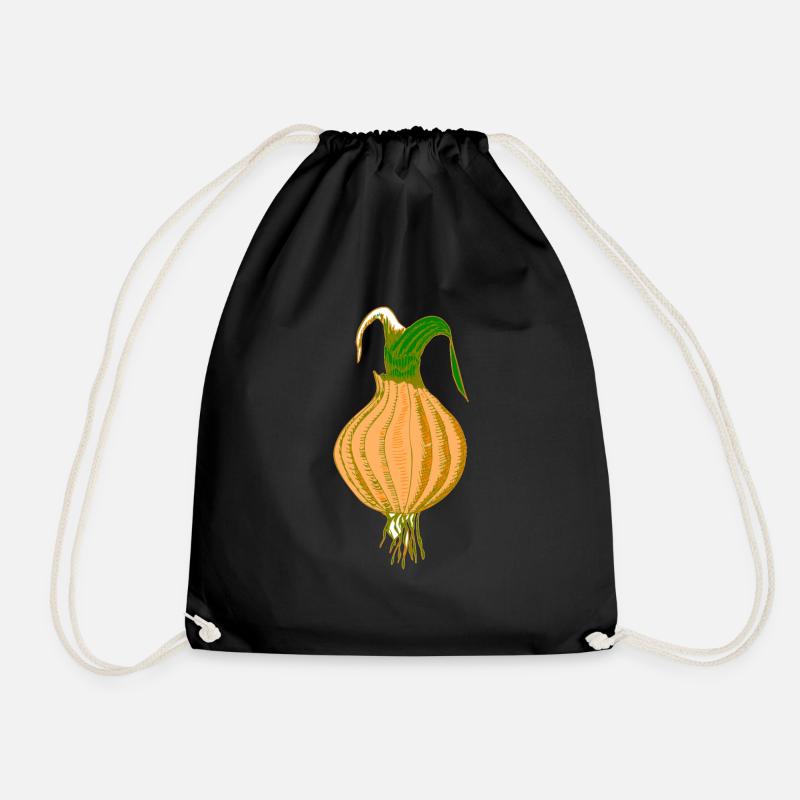 onion - Drawstring Bag - black