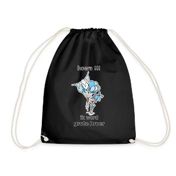 Hourra je vais être un grand frère - t-shirt - Sac de sport léger - noir - Devant