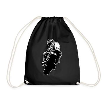 Motorcycle Lifestyle / Motorcycle / Motorcyclebiker - Drawstring Bag - black - Front