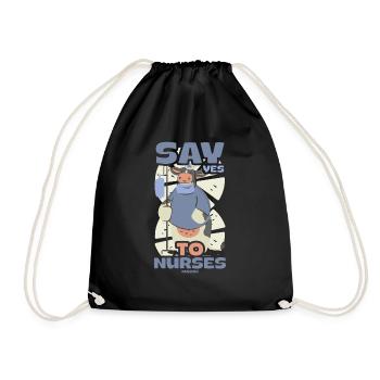 Say Yes To Nurses - Drawstring Bag - black - Front