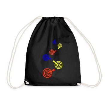 Darts Symbol - Drawstring Bag - black - Front