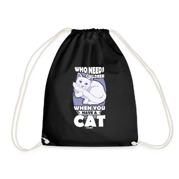 Katzenmama - Turnbeutel - Schwarz - Vorne