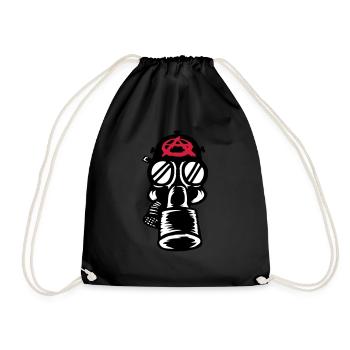 Anarchy Punk Gas Mask Rétro - Sac de sport léger - noir - Devant