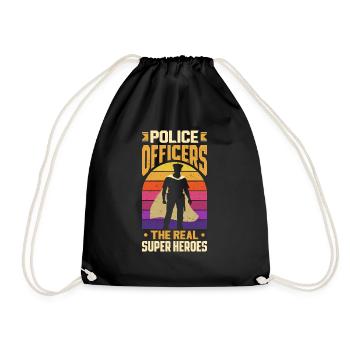 Real Heroes Father’s Day Design pour Policeman - Sac de sport léger - noir - Devant