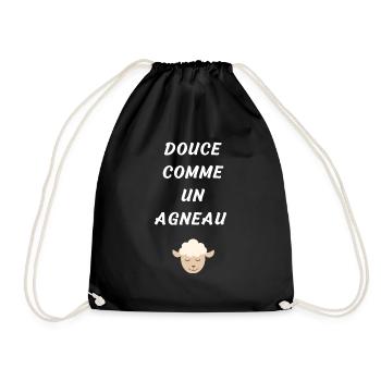 Douce comme un agneau - Sac de sport léger - noir - Devant