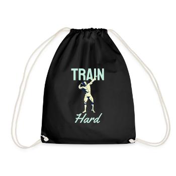 New Design Train Hard - Drawstring Bag - black - Front