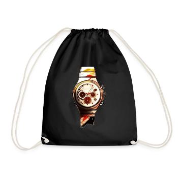 Men's Watch Automatic Movement as Chronograph - Drawstring Bag - black - Front
