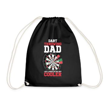 Dart Throwing Dad Like A Regular Dad - Drawstring Bag - black - Front