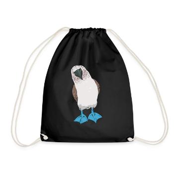 Blue-footed Booby Seabird Blue-footed Booby Seabird - Drawstring Bag - black - Front