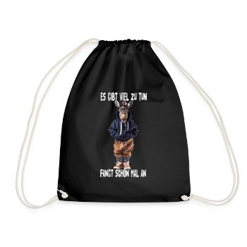 There's a lot to do, let's start - Drawstring Bag - black - Front