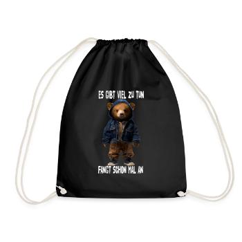 There's a lot to do, let's start - Drawstring Bag - black - Front