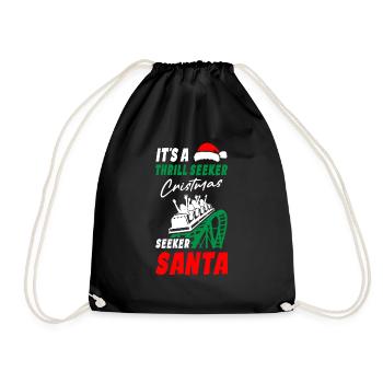 Roller Coaster Christmas - Drawstring Bag - black - Front