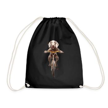 Weimaraner - Turnbeutel - Schwarz - Vorne