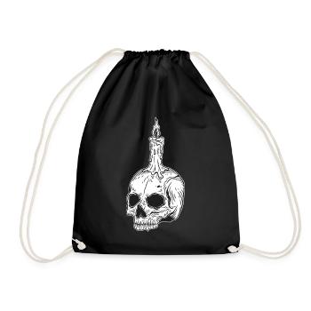 Skull Skull Horror Skeleton Halloween Metal - Drawstring Bag - black - Front