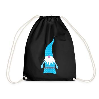 Secret père Noël tricot motif Noël hiver Skandi - Sac de sport léger - noir - Devant