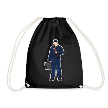 Garçon plombier - Sac de sport léger - noir - Devant