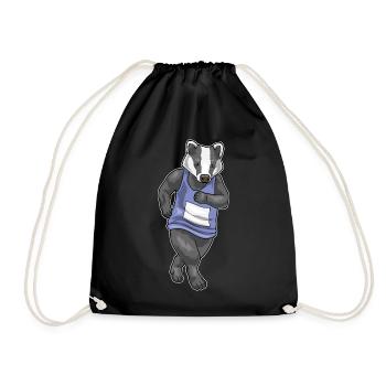 Badger Jogger Jogging Sport - Drawstring Bag - black - Front
