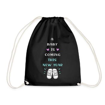 Gender Reveal New Year's Eve New Year New Year - Drawstring Bag - black - Front