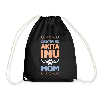 Akita Inu Mom Certified - Turnbeutel - Schwarz - Vorne