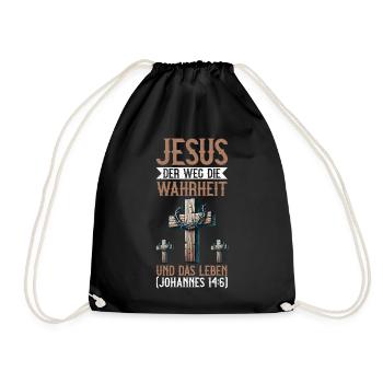 Jésus, la voie, la vérité et la vie - Sac de sport léger - noir - Devant