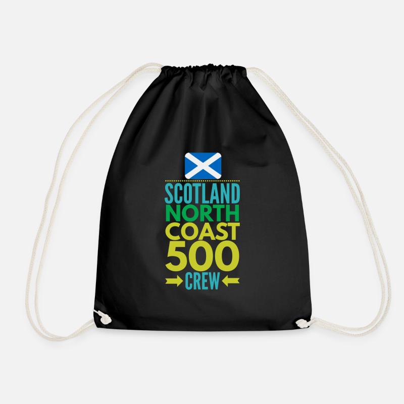 north coast 500 crew - Drawstring Bag - black