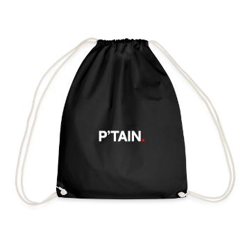 P'TAIN | Reaktion des minimalistischen Humors - Turnbeutel - Schwarz - Vorne