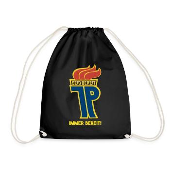 DDR Pionier Ostalgie Geschenkidee - Turnbeutel - Schwarz - Vorne