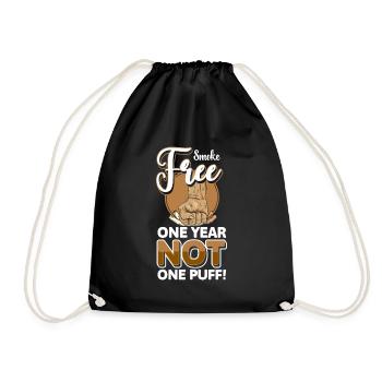 Nicotine discipline addiction - Drawstring Bag - black - Front